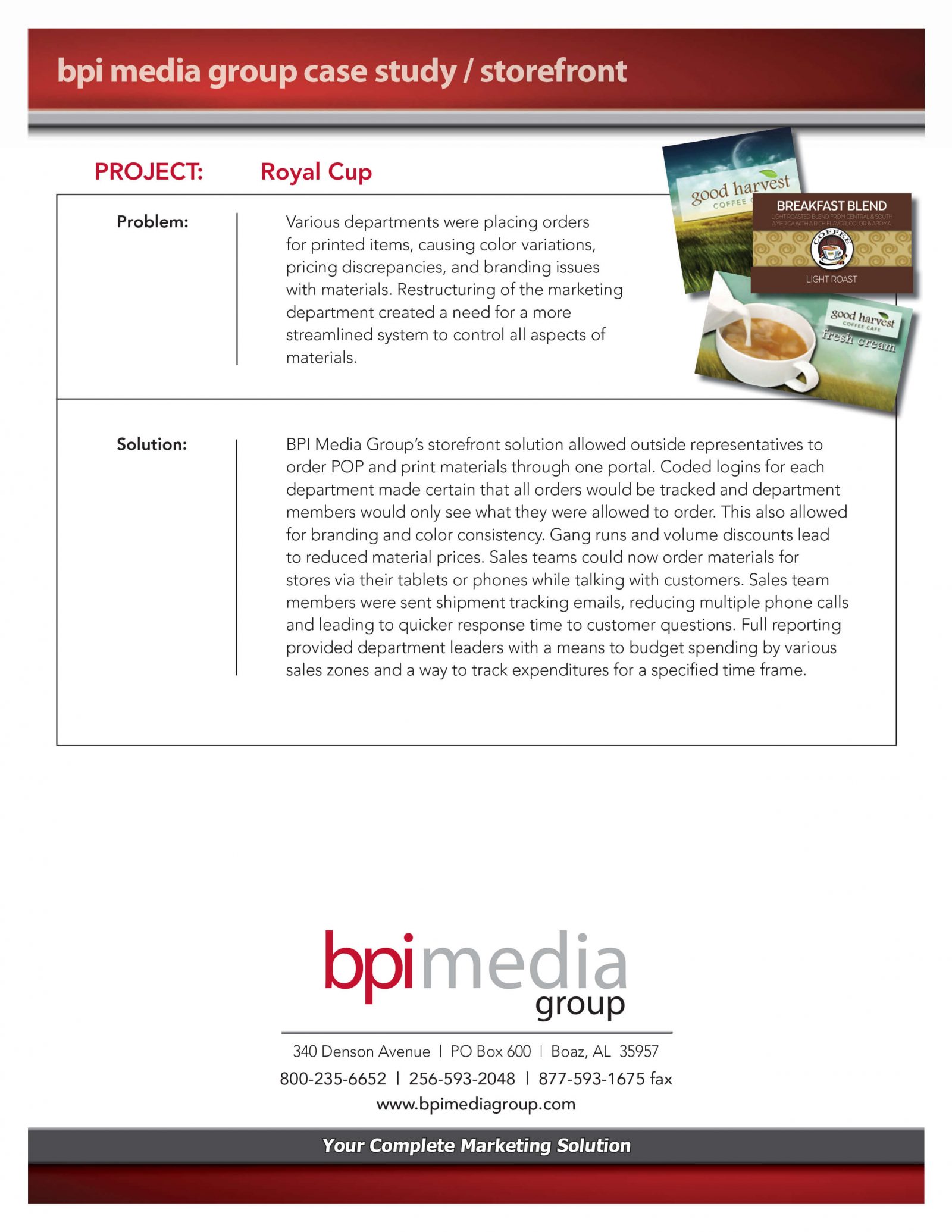 BPI Case Study - Royal Cup