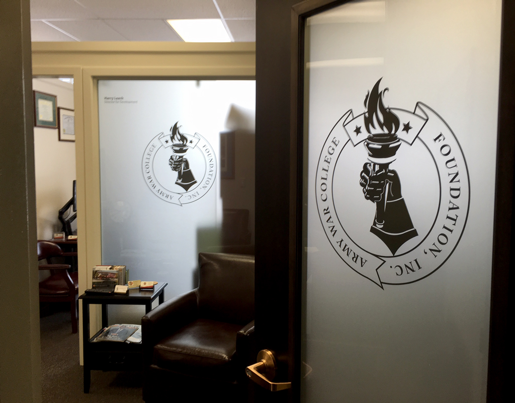 Army War College Frosted Glass Graphics